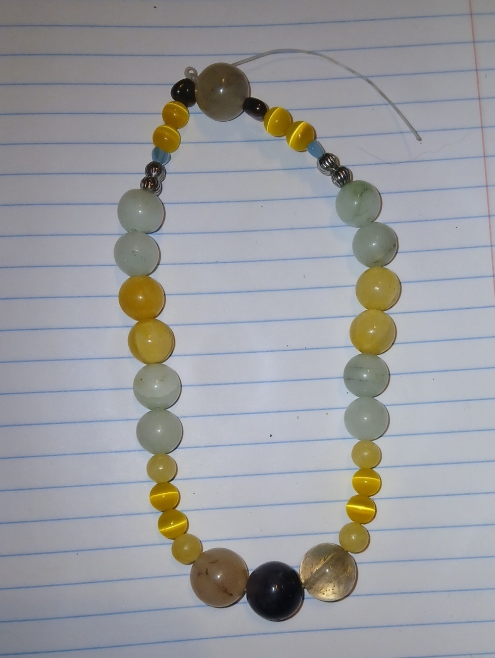 Loose Fitting Lunar-Toned Beaded Bracelet
